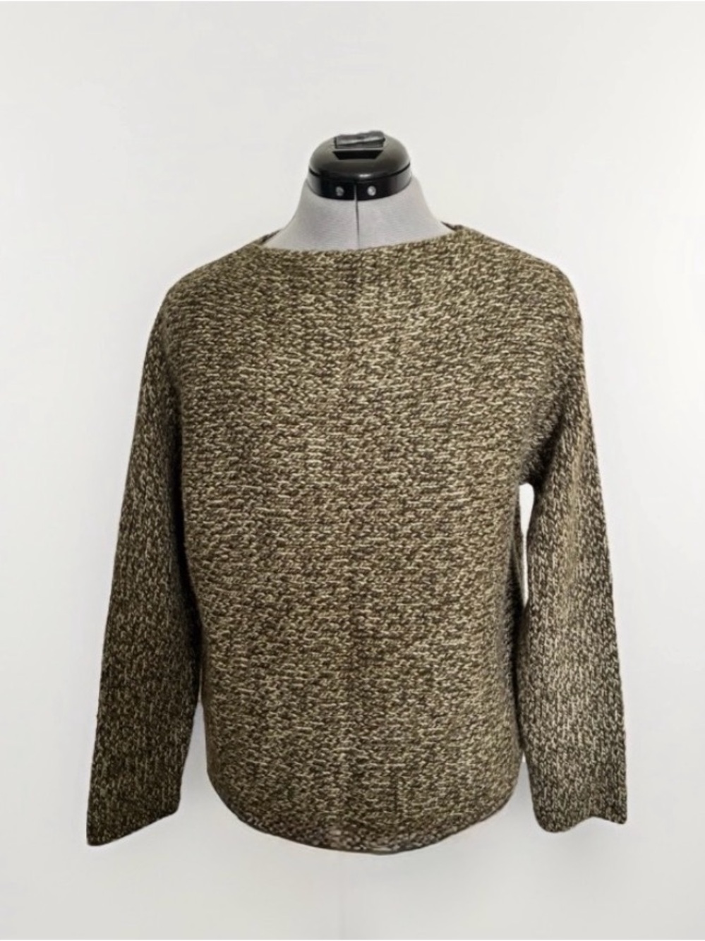Jones New York Sport Petite Green Sweater Granola Minimalist Basic Medium